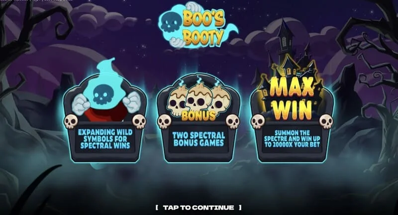 Boo's Booty – tabulka bonusových funkcí a Feature Buy